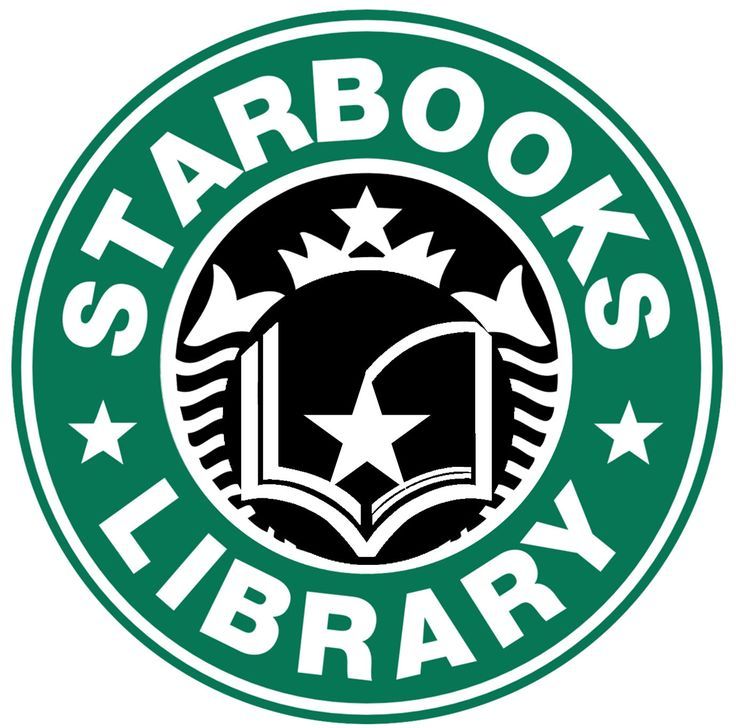 the starbucks logo is shown in black and white, with stars on it's side