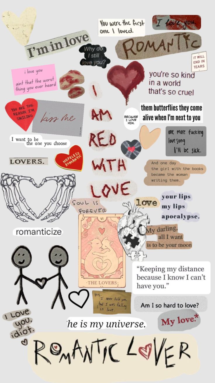 a collage of different types of paper with words and pictures on the top one