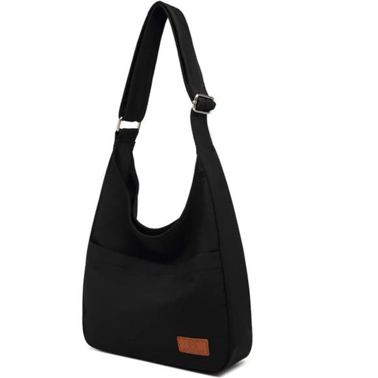 Large Hobo Bag: 13.7" X 3.9" X 11.8", Handle Height: 13.3"-23.2". This Large Shoulder Bag Is Composed Of A Main Compartment, 1 Outside Magnetic Lock Pocket, And A Zipper Pocket In Inner, Large Capacity Can Hold Your Daily Essentials Such As Ipad, Umbrella, Wallet, Books, Makeup, Keys And Cosmetics Lightweight Canvas Bag: Myhozee Canvas Tote Purse Are Made Of High-Quality Canvas, Durable, Water Resistant, Light, And Comfortable For Your Daily Life. Stylish And Simple Design With A Metal Ring, And Casual Satchel With Anti-theft Pocket, Black Satchel Bags With Anti-theft Pocket, Handheld Canvas Hobo Bag For Travel, Black Satchel Shoulder Bag With Anti-theft Pocket, Casual Rectangular Shoulder Bag With Anti-theft Pocket, Black Anti-theft Crossbody Bag, Casual Shoulder Bag With Anti-theft Pocket For On-the-go, Casual Canvas Shoulder Bag With Anti-theft Pocket, Black Shoulder Bag With Anti-theft Pocket For Everyday