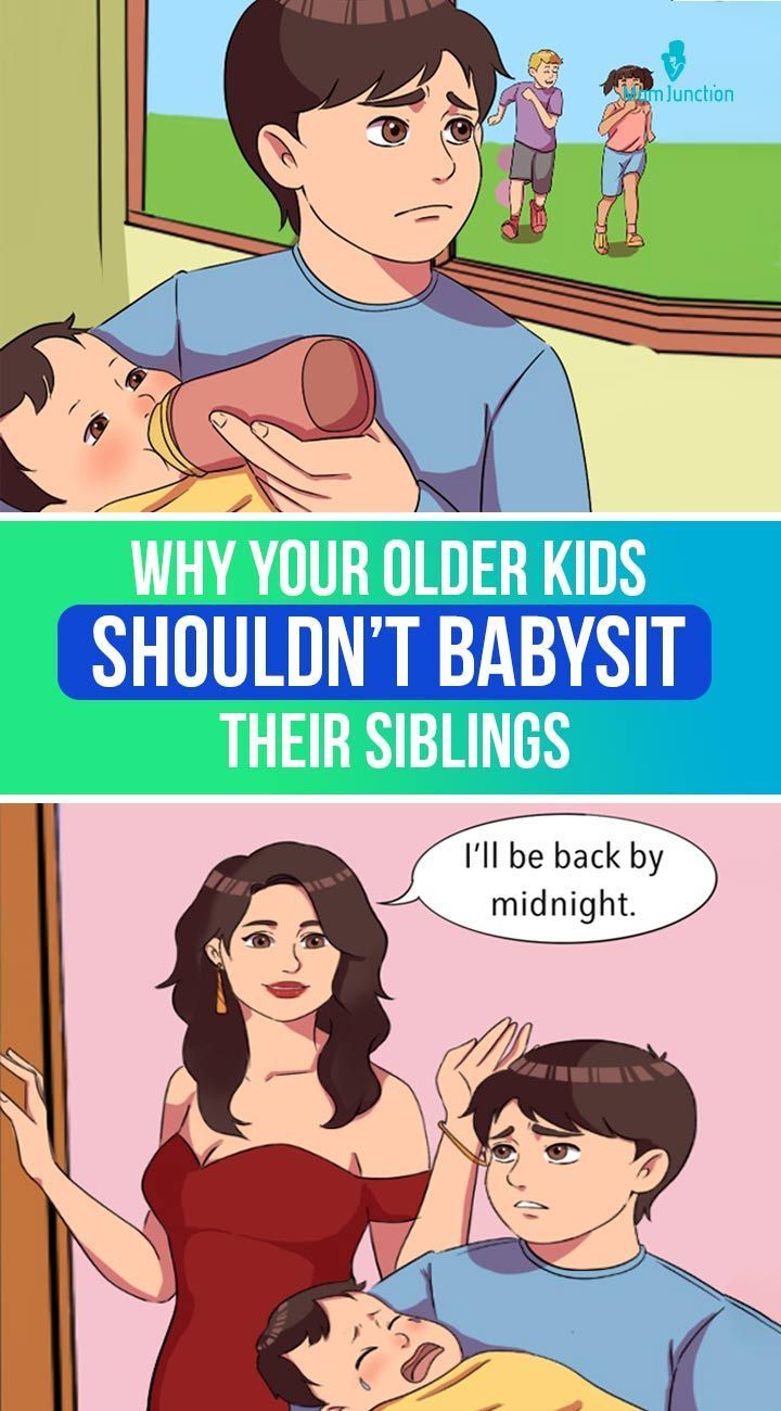 two cartoon pictures with the caption saying, why your older kids shouldn't babysitt their siblings