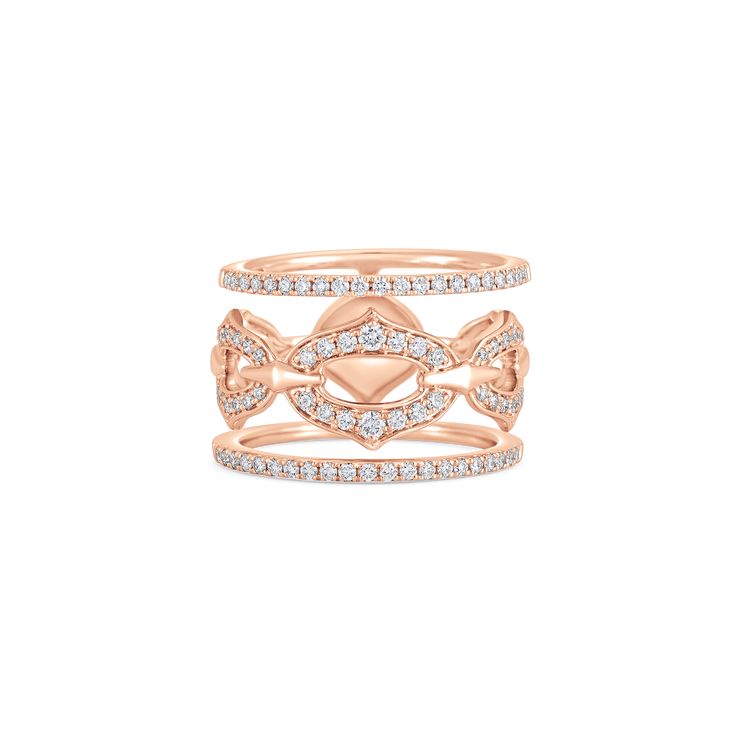 The Lucia Link Band is solid 18k gold featuring a taj-inspired pave filigree around the ring. Ring Sizer, White Gold Band, Fine Jewelry Designers, Body Jewellery, Diamond Band, The Ring, Link Necklace, Tag Necklace, Diamond Bands