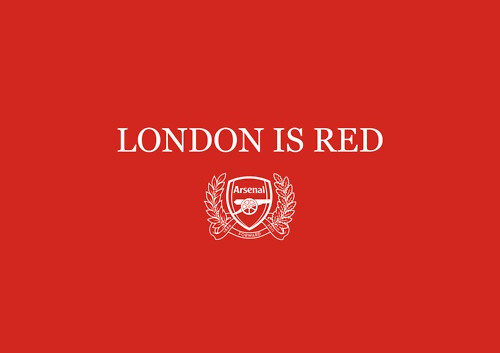 the london is red logo on a red background