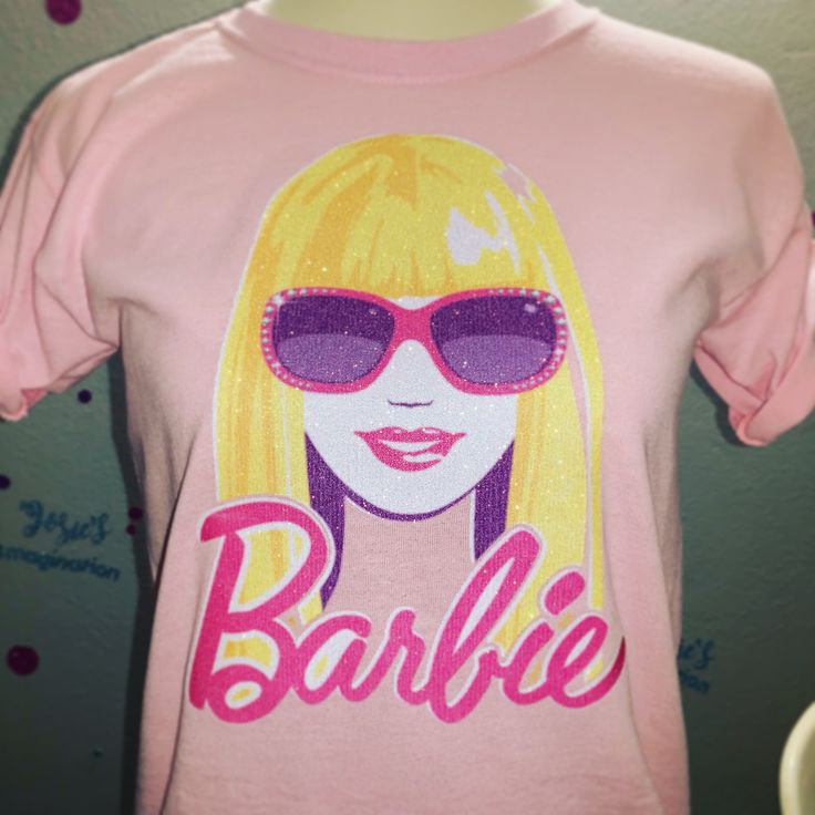 #tshirt #barbie #barbietshirt #girlytshirts #barbiegirl #glittler Shirt Template, Barbie Girl, Mens Tops, Mens Tshirts, T Shirt