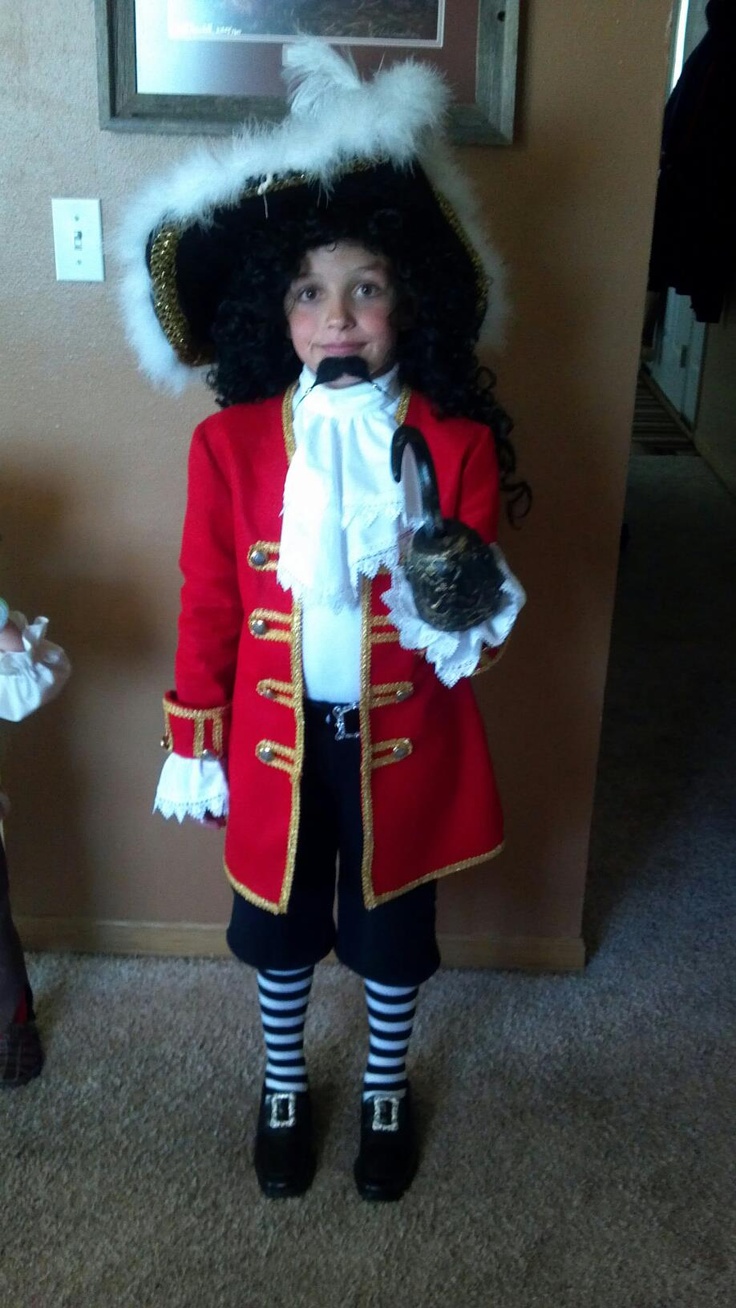 Captain Hook Peter Pan Halloween, Hook Costume, Captain Hook Costume, Pirate Girl Costume, Children's Book Week, Peter Pan Costume, Custom Costumes, Halloween 2014, Halloween 2016