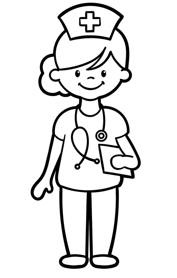 a girl nurse with a stethoscope in her hand and a clipboard