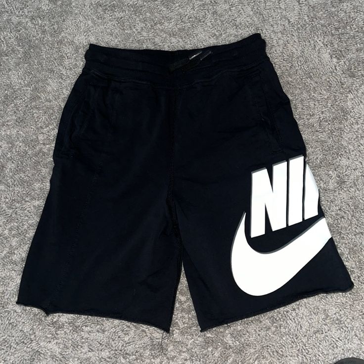 Never Worn But Without Tags. Open To Offers Black Logo Print Shorts, Casual Black Shorts With Logo Print, Black Cotton Shorts With Logo Print, Logo Print Short Bottoms For Streetwear, Short Bottoms With Logo Print For Streetwear, Cotton Shorts With Logo Print, Sporty Logo Print Bottoms For Spring, Sporty Logo Print Short Bottoms, Sporty Spring Bottoms With Logo Print