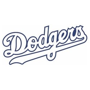 the dodgers logo on a white background