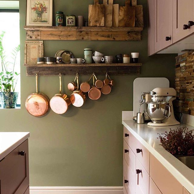 the kitchen is clean and ready to be used as a cook's space for cooking