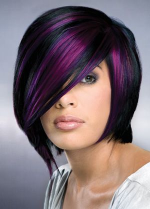 not going this dark but loving the purple Highlighted Hairstyles, Purple And Black Hair, Short Hair Highlights, Short Hair Color, Black Hairstyles, College Hacks, Hair Photo, Black Power, Hair Color Trends