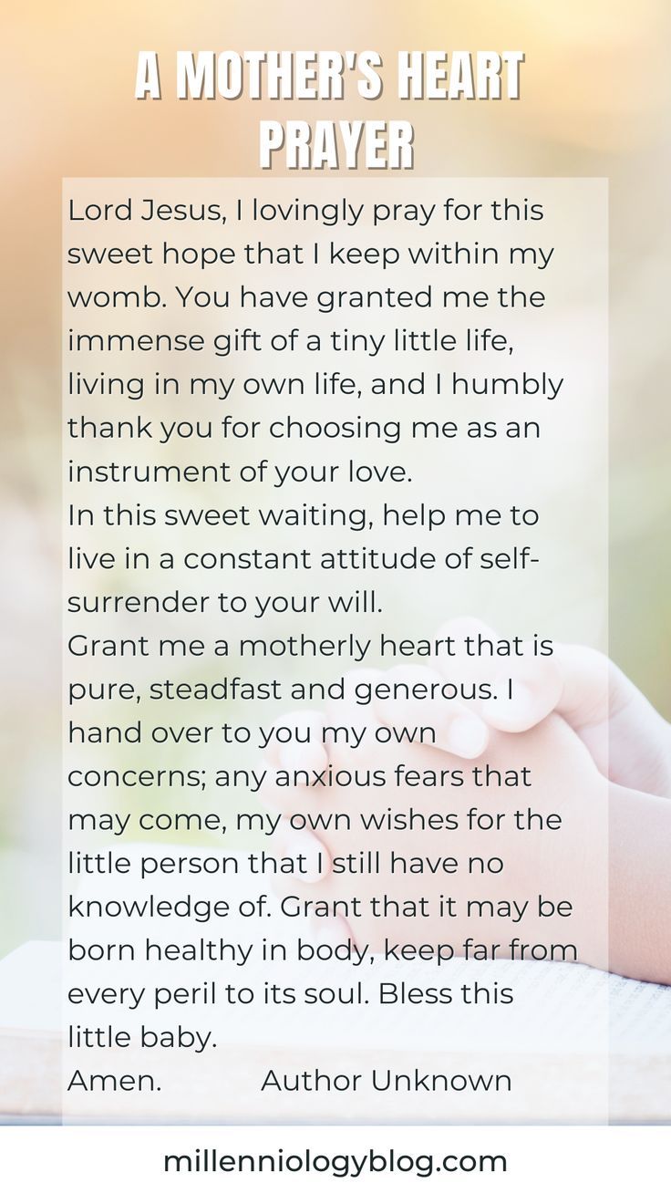 a prayer for mother's heart