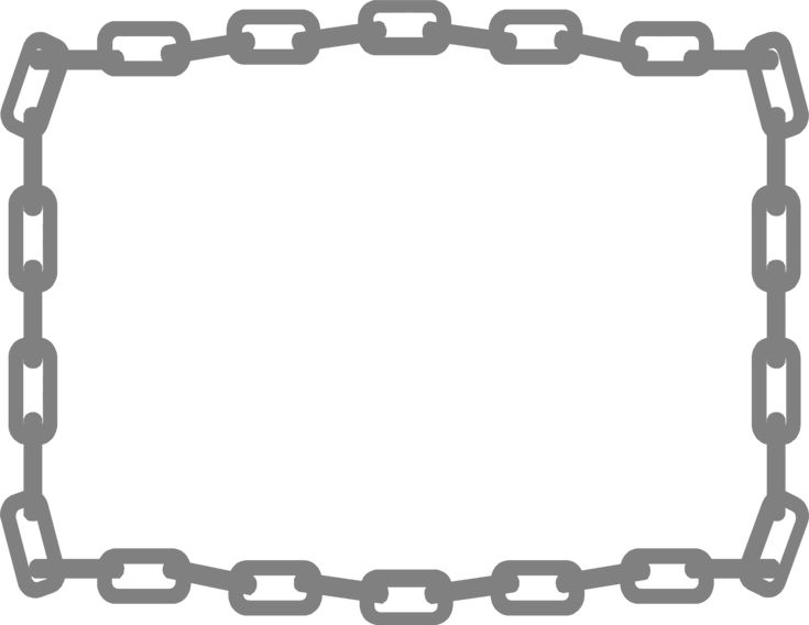 a square frame made up of chains