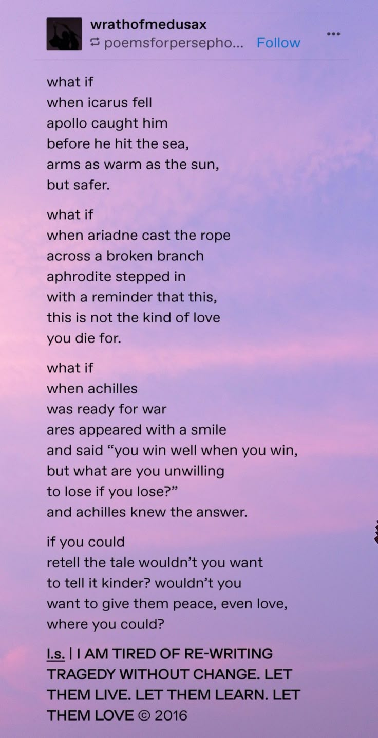 a poem written in front of a purple sky