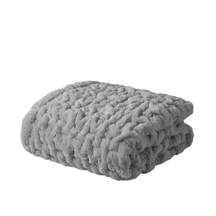 an image of a blanket that is made out of fleey material, on a white background