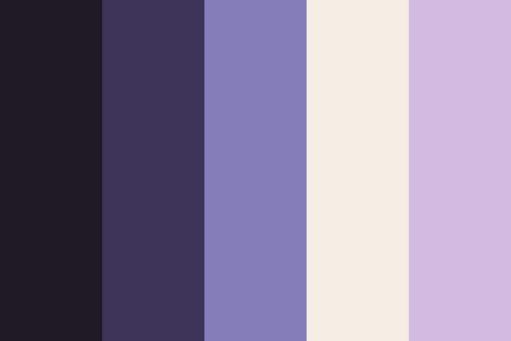 purple and black color palette with white accents on the bottom right corner, in shades of lilac