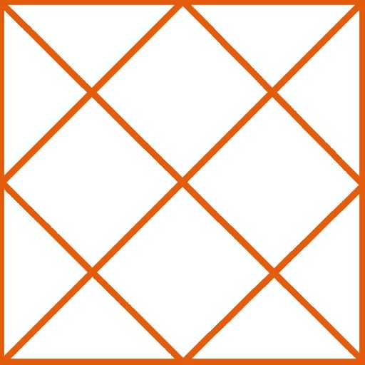 an orange and white pattern with squares