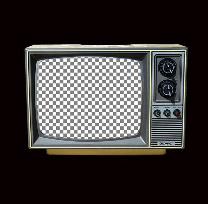 an old fashioned television with black and white checkered screen