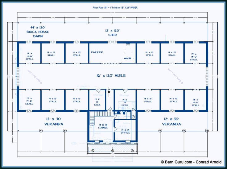 the floor plan for an office building with two floors and three levels, in blue