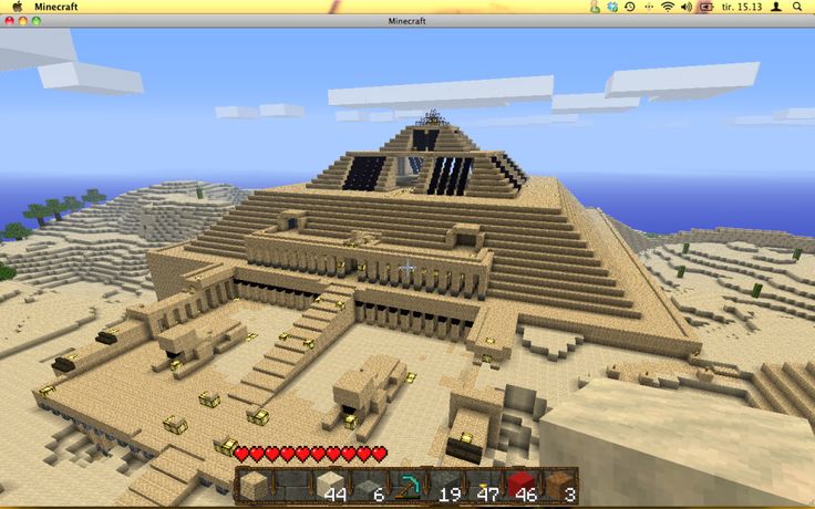 Minecraft Pyramid Design, Desert Pyramids, Minecraft Pyramid, Minecraft Temple, Minecraft Castle Blueprints, Minecraft Statues, Base Ideas, Architecture Blueprints, Minecraft Structures