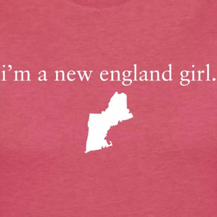 i'm a new england girl t - shirt in red with white print on the front