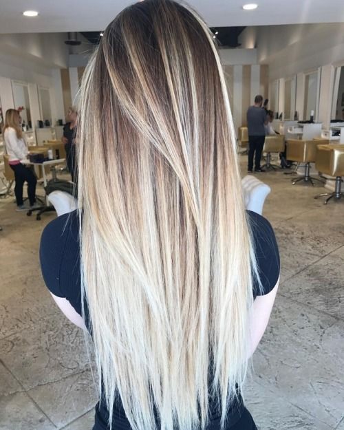 Light Blonde Hair With Brown Lowlights, Root Melt Brunette To Blonde Straight, Long Bleach Blonde Hair, Blonde Ombre Hair Balayage, Platinový Blond, Brown Lowlights, Drugstore Hair Products, Long Layered Haircuts, Brown Balayage