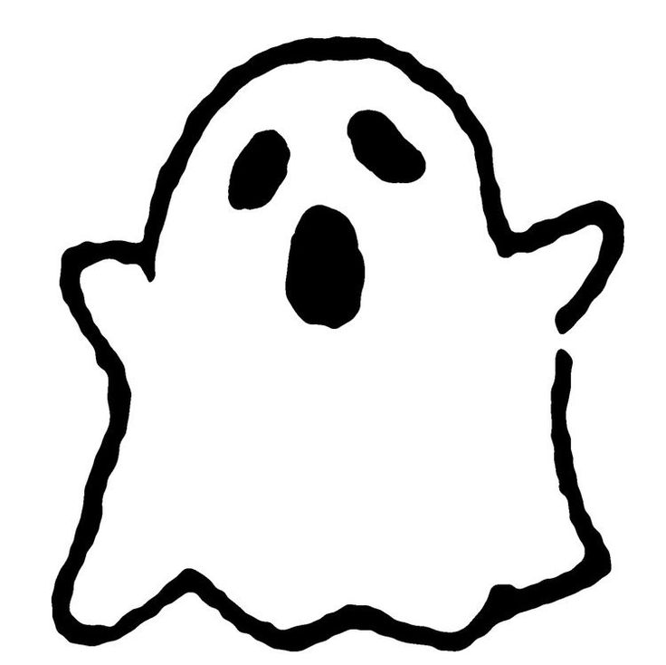 a black and white drawing of a ghost