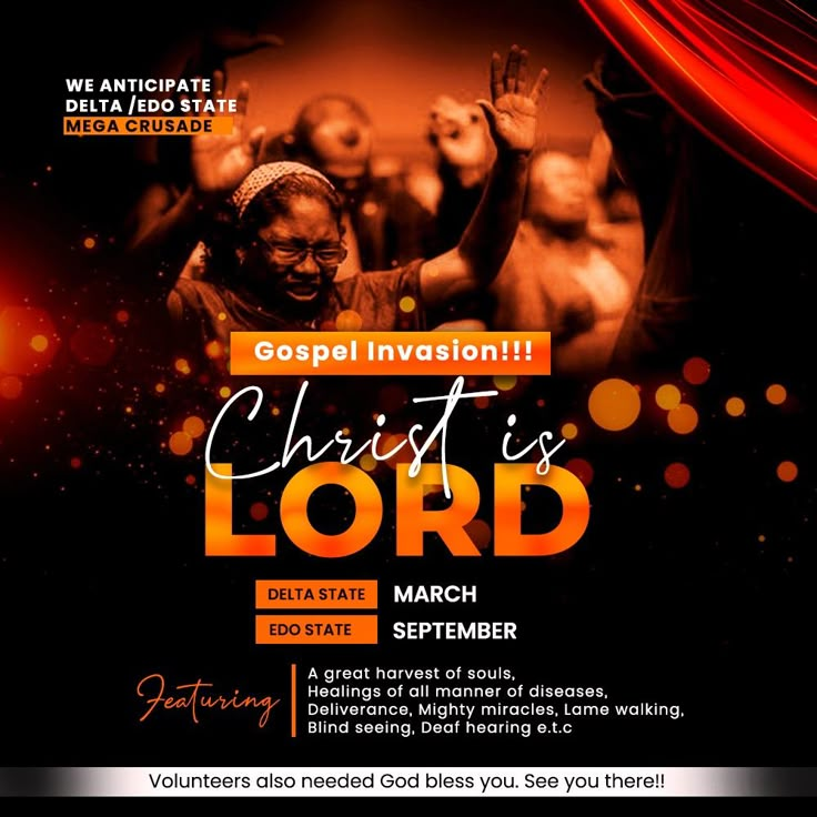 the church is lord flyer for an upcoming event