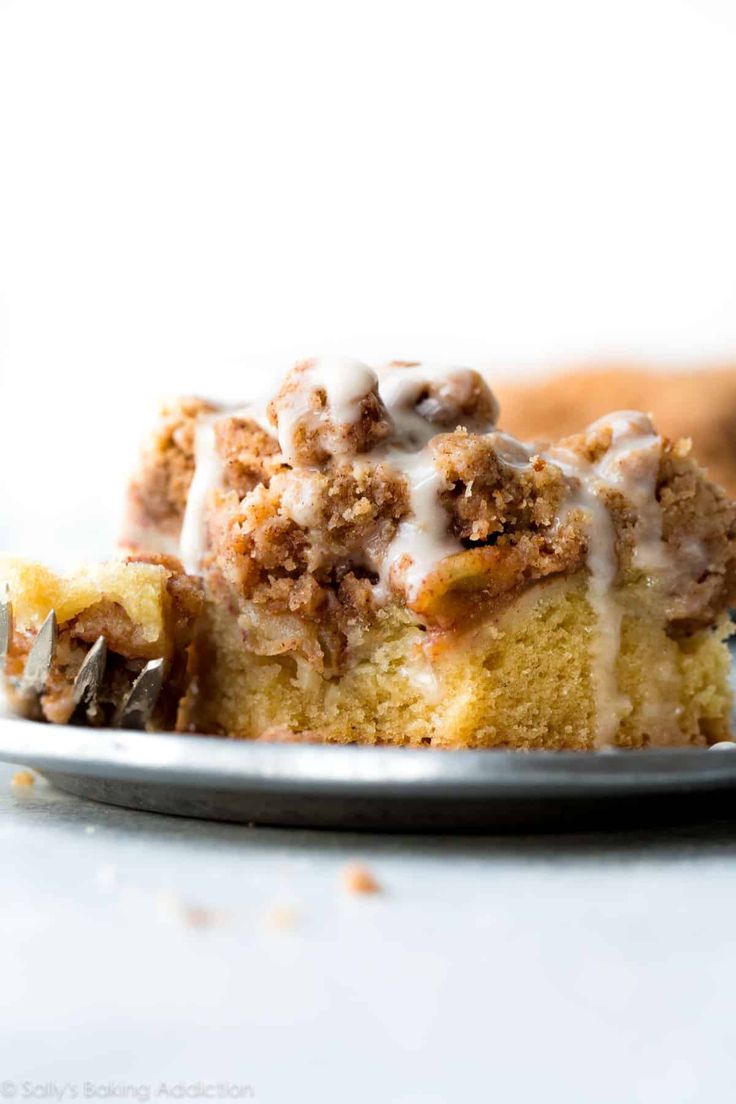 a close up of a piece of cake on a plate