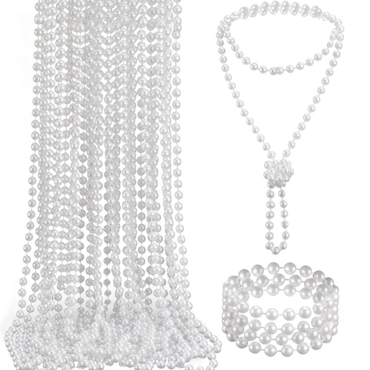 PRICES MAY VARY. Package Includes: You'll receive 36 faux pearl necklaces in exquisite white, more than enough to fulfill your diverse party décor demands. High-Quality Craftsmanship: Made from durable plastic beads and strung together with cotton cord, this white faux pearl necklace for women offers a reliable and long-lasting accessory for your vintage-inspired look. Generous Length: With a length of 80cm (31.5 inches) and each pearl being approximately 7 mm (0.27 inches) in diameter, this lon Pearl Necklace Party Favor, Gatsby Tea Party, Tea Party Favor, Fake Pearl Necklace, Necklace For Kids, Party Favor Wedding, Pearl Bead Necklace, Tea Party Favors, White Beaded Necklaces