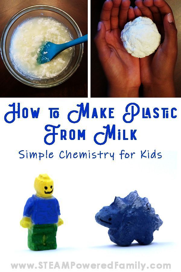 how to make plastic from milk for kids