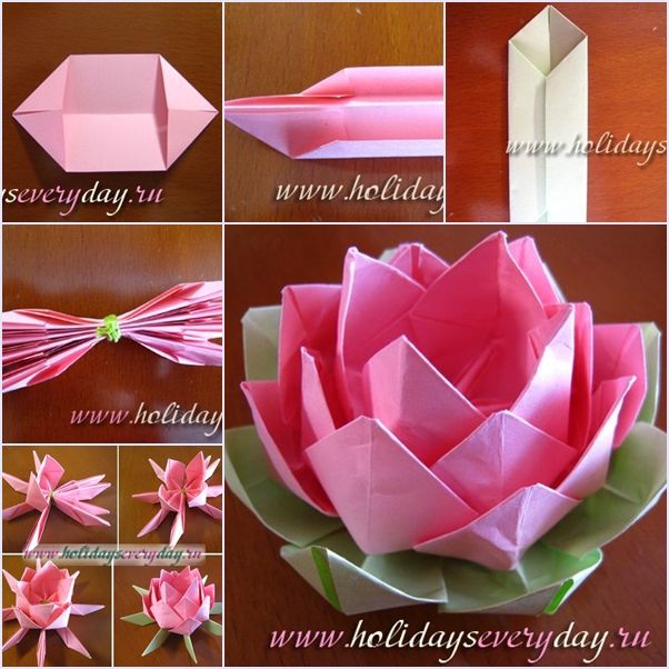 instructions for how to make origami flowers