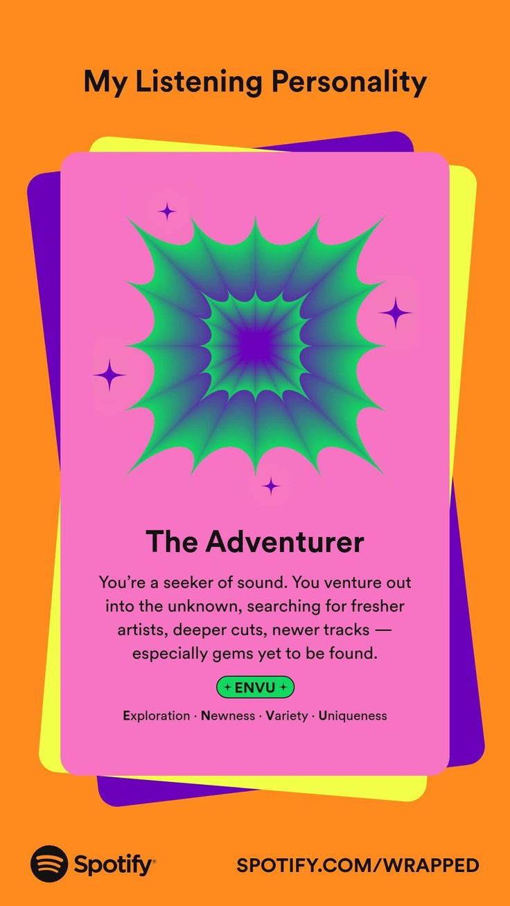 an ad for spotify's listening personality