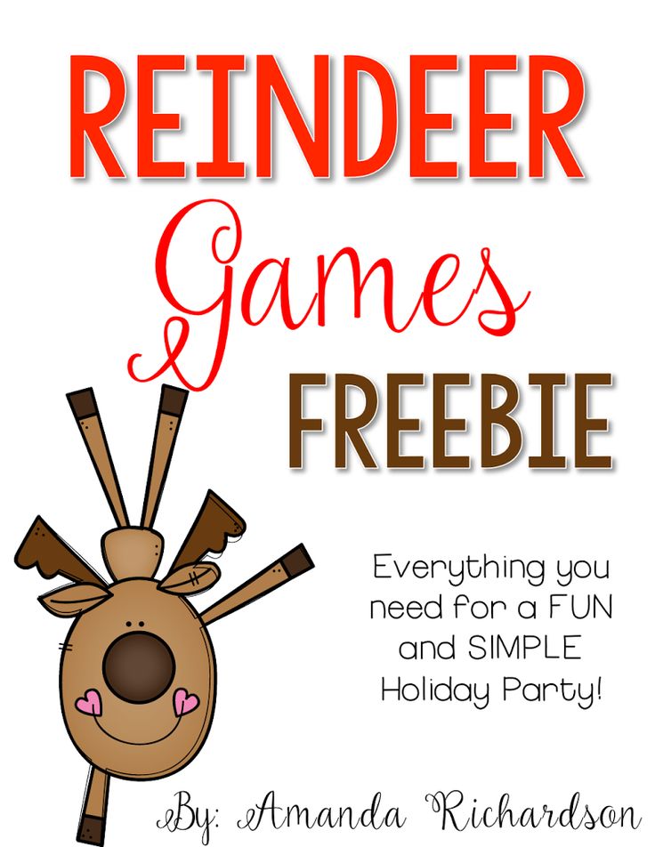 reindeer games and freebie for the holidays