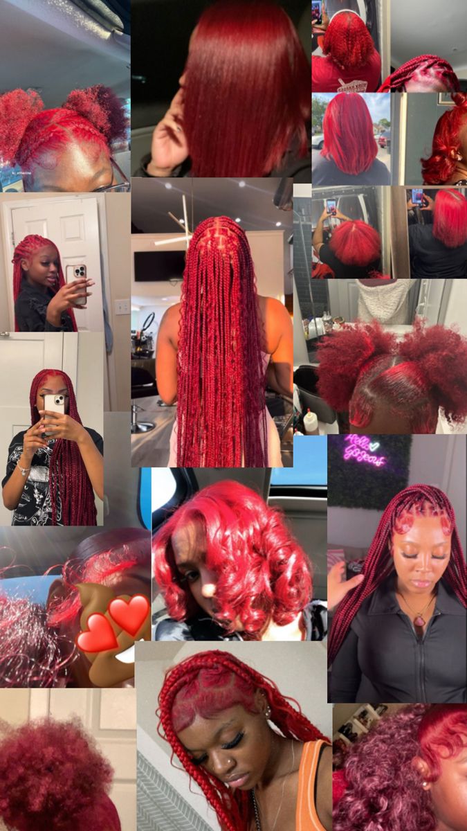 I’m so tempted to dye my hair red. Adore Hair Dye, Dyed Curly Hair, Color For Black Hair, Short Red Hair, Cute Hair Colors, Short Locs Hairstyles, Quick Natural Hair Styles, Dyed Hair Inspiration, Pelo Afro