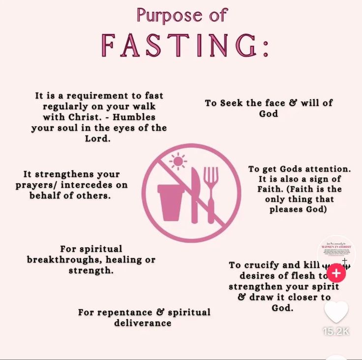 a pink poster with the words, purpose of fasting