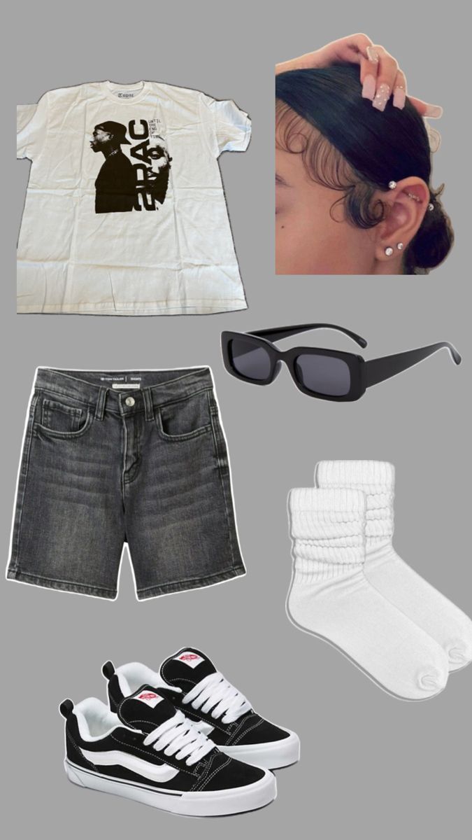 First Day Of School Outfit Knu Skool Vans, Back To School Streetwear Outfits, Outfit Ideas With Jorts, Grey Jorts Outfit, New School Vans Outfit, Back To School Outfits 2024, Back To School Clothes List, B2s Outfits, First Day Outfits