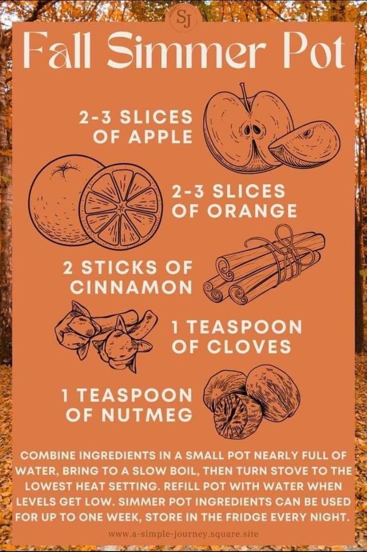 an orange fall poster with instructions to make it look like autumn is in the air