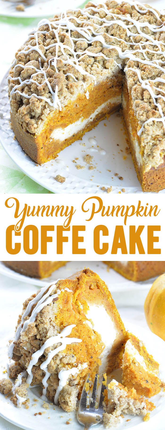 this yummy pumpkin coffee cake is the perfect dessert for fall