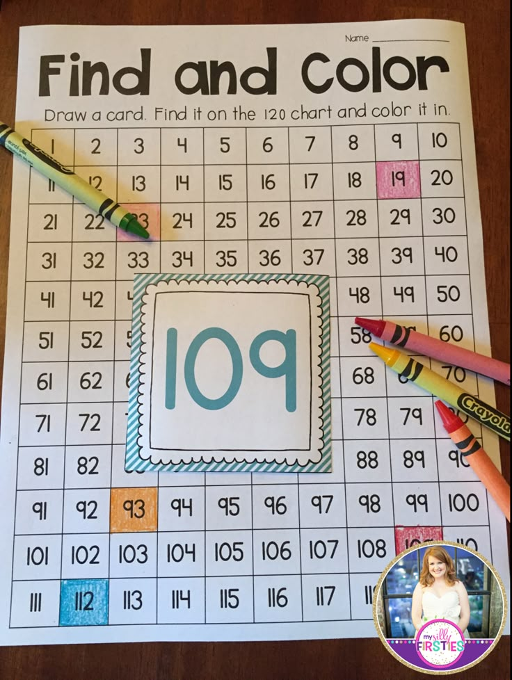 a square with the number nine on it and some crayons next to it