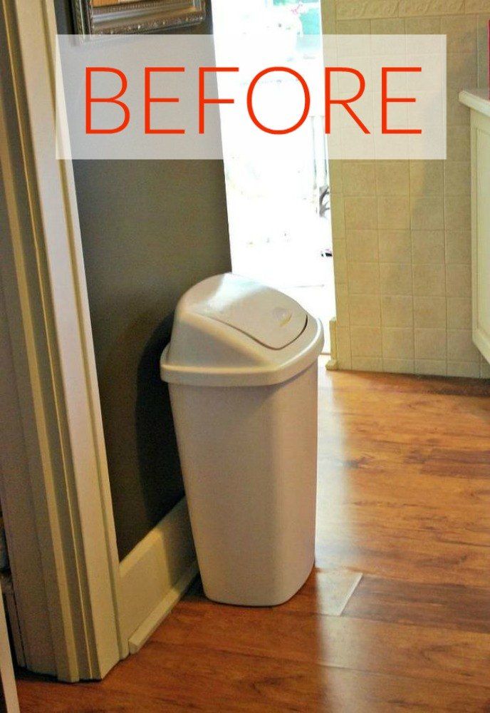 DIY Wooden Waste Basket Cabinet Ikea Desk Hack, Hiding Ugly, Closet Built Ins, Electric Box, Diy Playbook, Decor Western, Ikea Furniture Hacks, Geek Decor, Living Modern