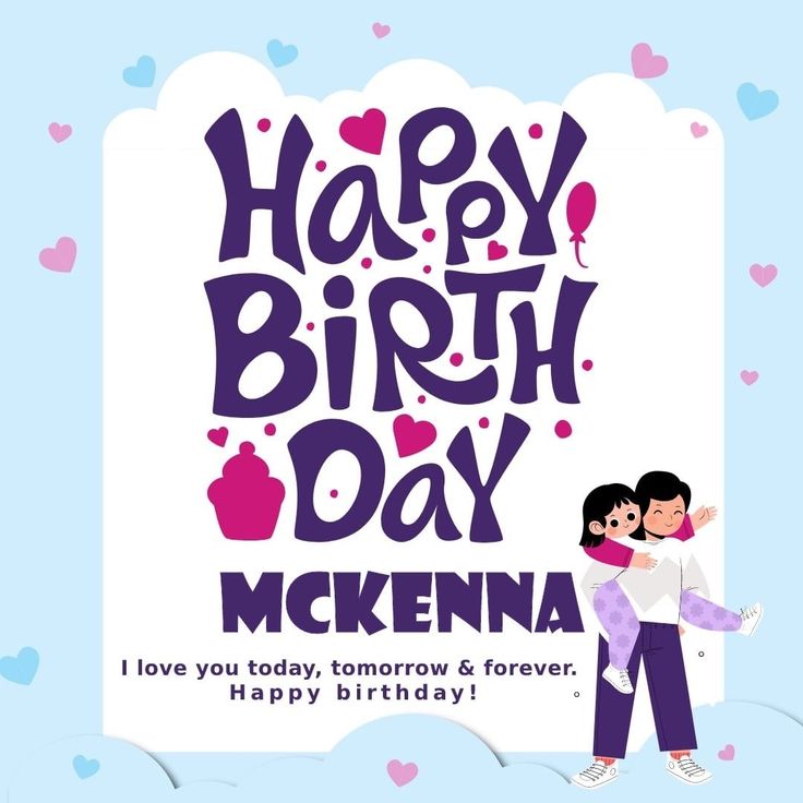 two people hugging each other in front of a happy birthday card with hearts on it