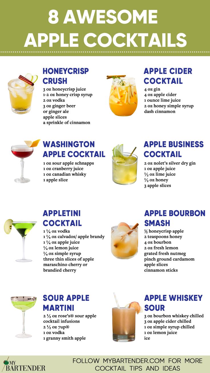 Apple Cocktails 99 Apples Cocktails, Sour Apple Mixed Drinks, Apple Cocktails Recipes, Apple Crisp Cocktail, Apple Liqueur Cocktails, Cocktail With Apple Juice, Washington Apple Cocktail, Sour Apple Schnapps Drinks, Candy Apple Cocktail