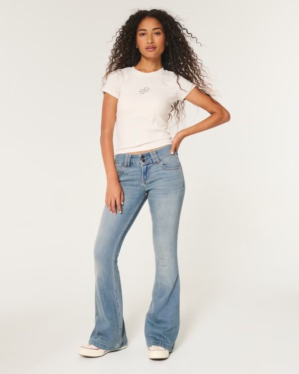 Women's New Arrivals | Hollister Co. Hollister Outfits, Hollister Clothes, Jeans Hollister, Low Rise Bootcut Jeans, Hollister Jeans, Dream Clothes, Bootcut Jeans, In Time, Hollister