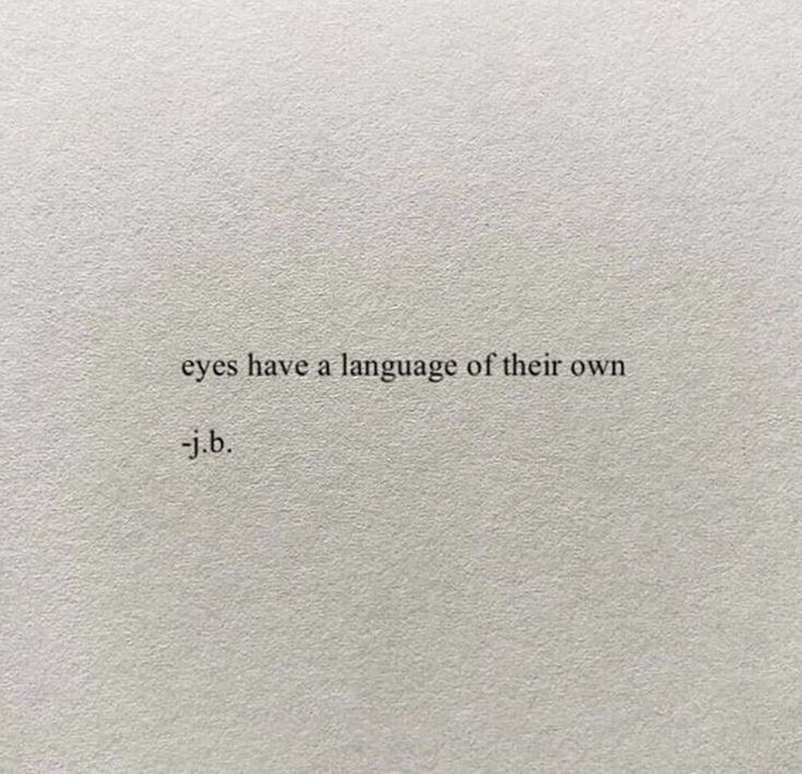 an old book with the words, eyes have a language of their own j b