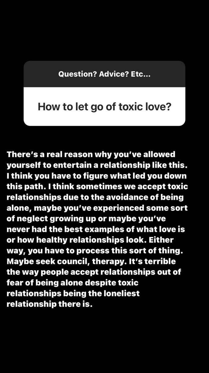 a text message that reads, how to let go of toxic love? and there's a reason why you've allowed