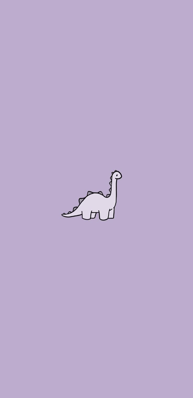 a drawing of a dinosaur on a purple background