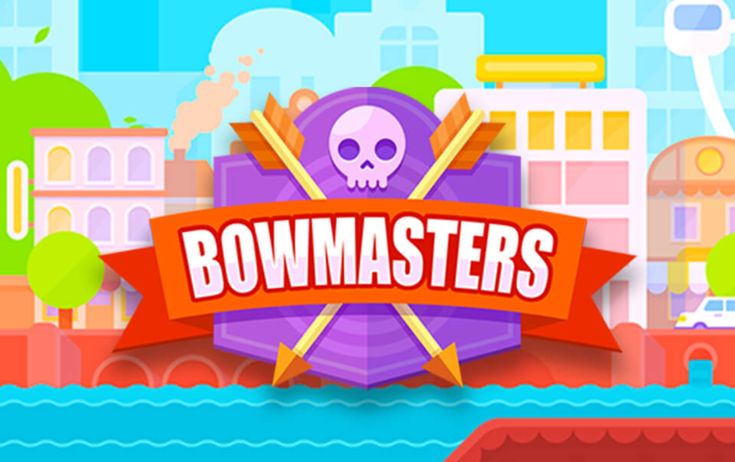 the logo for bowmasters, an interactive game that teaches children to learn how to use