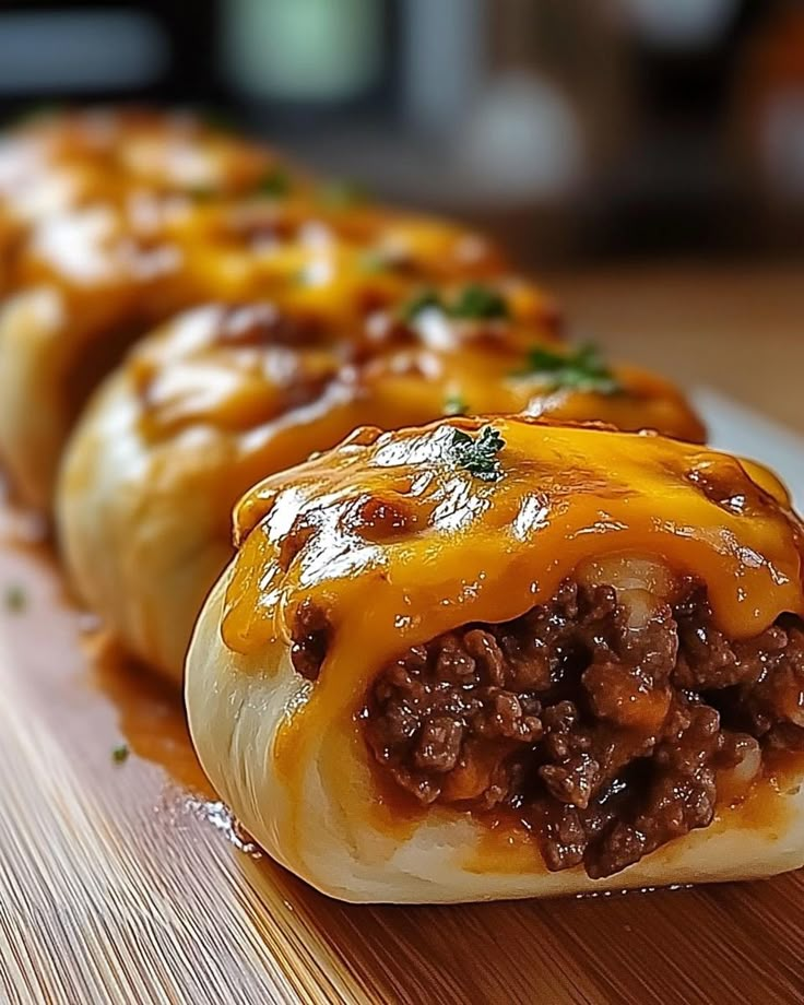 some tasty looking food on a wooden table