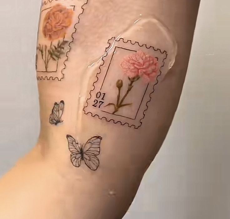 Grandparents Tattoo, Stamp Tattoo, Mystical Tattoos, Sibling Tattoos, Scary Tattoos, Cute Tiny Tattoos, Sister Tattoos, Hair Skin Nails, Feminine Tattoos