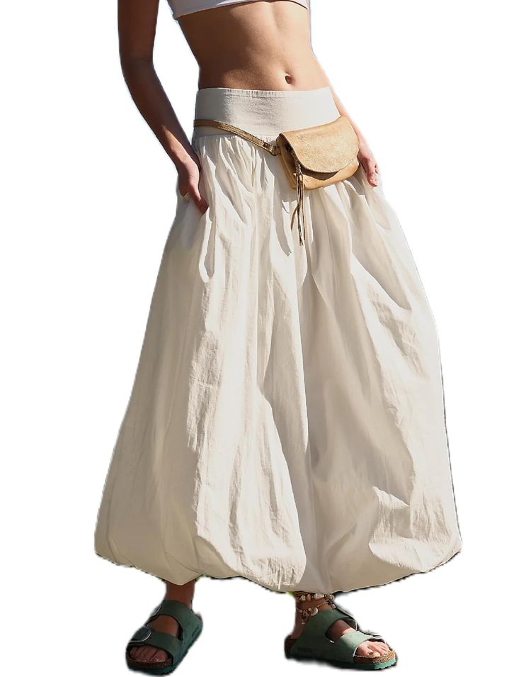 PRICES MAY VARY. Material: Women bubble long skirt, pleated boho maxi skirts made by high quality polyester fabric, soft, breathable, lightweight, skin friendly, stretchy, comfortable to wear, casual ruffle A line flowy long skirt. Features: Low elastic waist bubble maxi skirt, y2k swing A line pleated long skirt, solid color, stretch waistband, flowy balloon long skirt, ankle length, smocked low waist, bubble hemline design like flower bud shape, cute midi skirt streetwear. Style: Y2k bubble ma Linen Maxi Skirt, Girls Long Skirts, Dark Skirts, Drop Waist Skirt, Skirt Streetwear, Long Skirt Casual, Long Flowy Skirt, Long Skirt Summer, Balloon Skirt