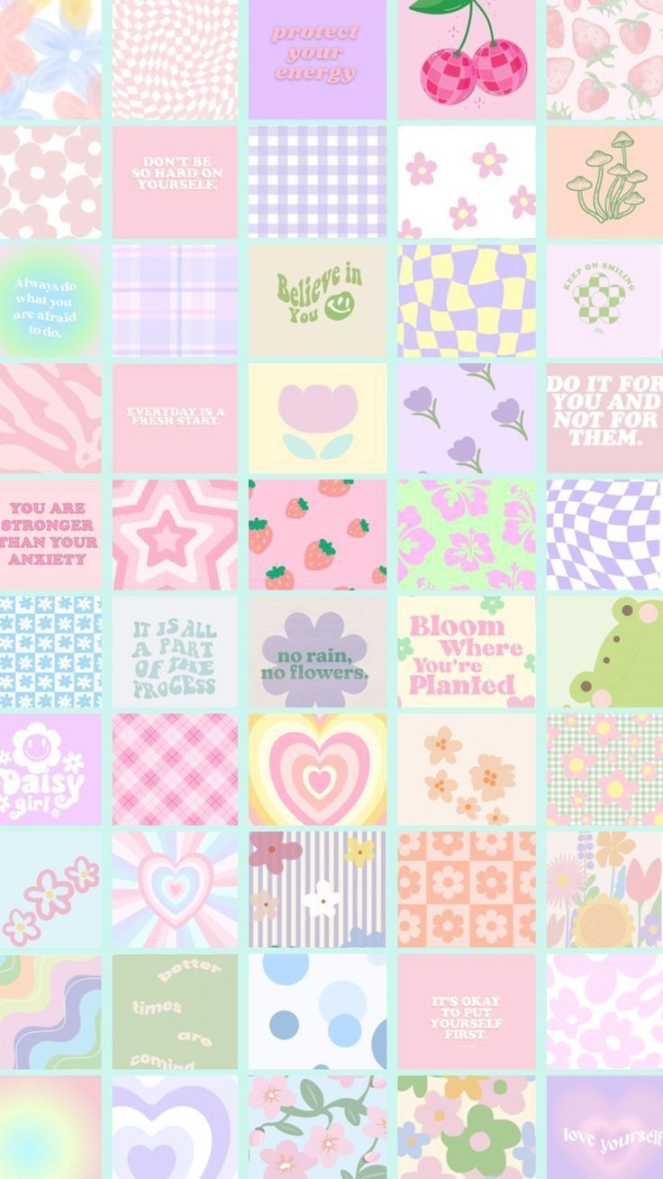 the wallpapers are all different colors and patterns